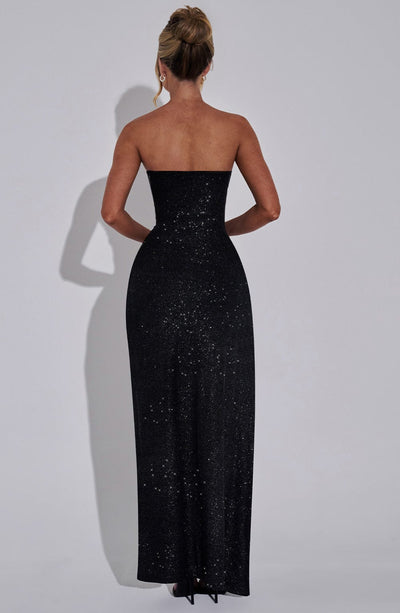 Lehora Maxi Dress - Black Sparkle